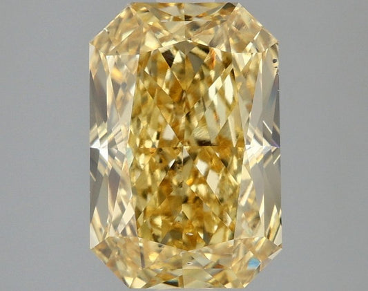 Lab-Grown Radiant Diamond - 3.05 Carats, Fancy Vivid Yellow Color, VS2 Clarity - Certified by IGI - Report Number: LG665425695