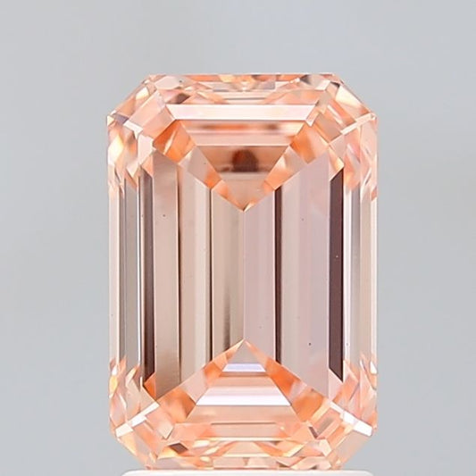 Lab-Grown Emerald Diamond - 2.6 Carats, Fancy Intense Pink Color, VS1 Clarity - Certified by IGI - Report Number: LG681516103