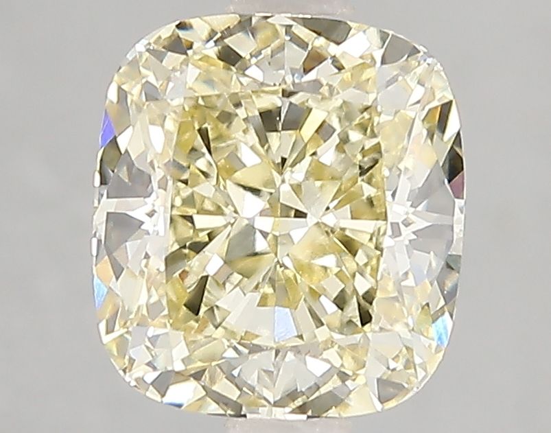 Lab-Grown Cushion Diamond - 3.02 Carats, Fancy Yellow Color, VS1 Clarity - Certified by IGI - Report Number: LG660410518
