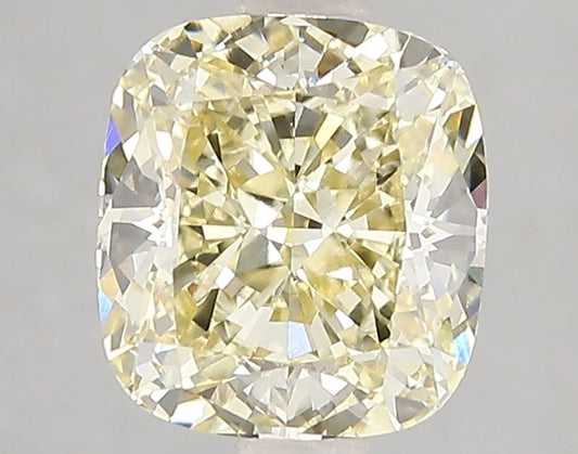 Lab-Grown Cushion Diamond - 3.02 Carats, Fancy Yellow Color, VS1 Clarity - Certified by IGI - Report Number: LG660410518