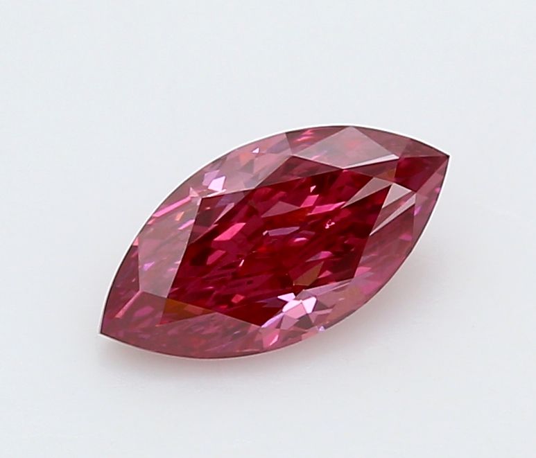 Lab-Grown Marquise Diamond - 1.17 Carats, Fancy Vivid Pink Color, VS2 Clarity - Certified by IGI - Report Number: LG660473649