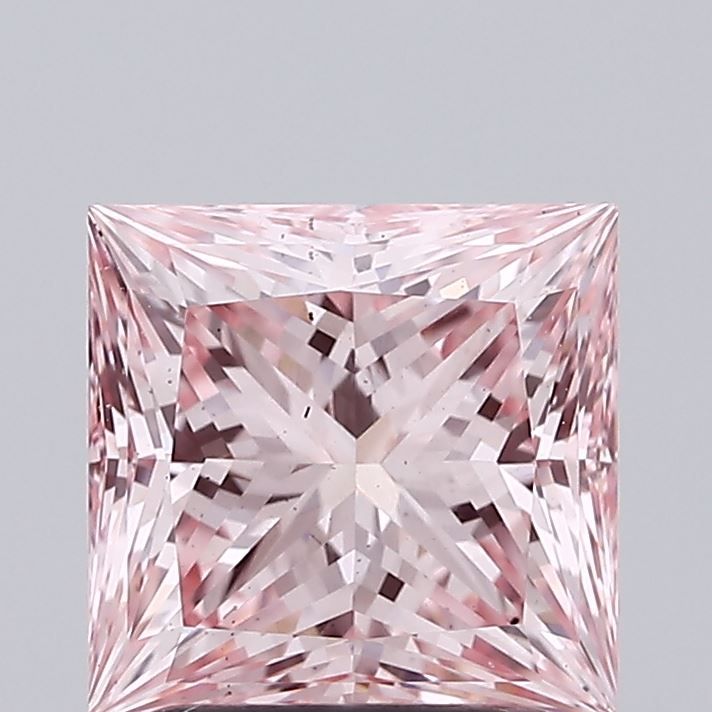 Lab-Grown Princess Diamond - 1.99 Carats, Fancy Vivid Pink Color, VS1 Clarity - Certified by IGI - Report Number: LG631405072