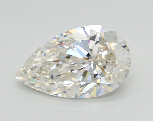 Lab-Grown Pear Diamond - 2.58 Carats, F Color, VVS2 Clarity - Certified by IGI - Report Number: LG689553656