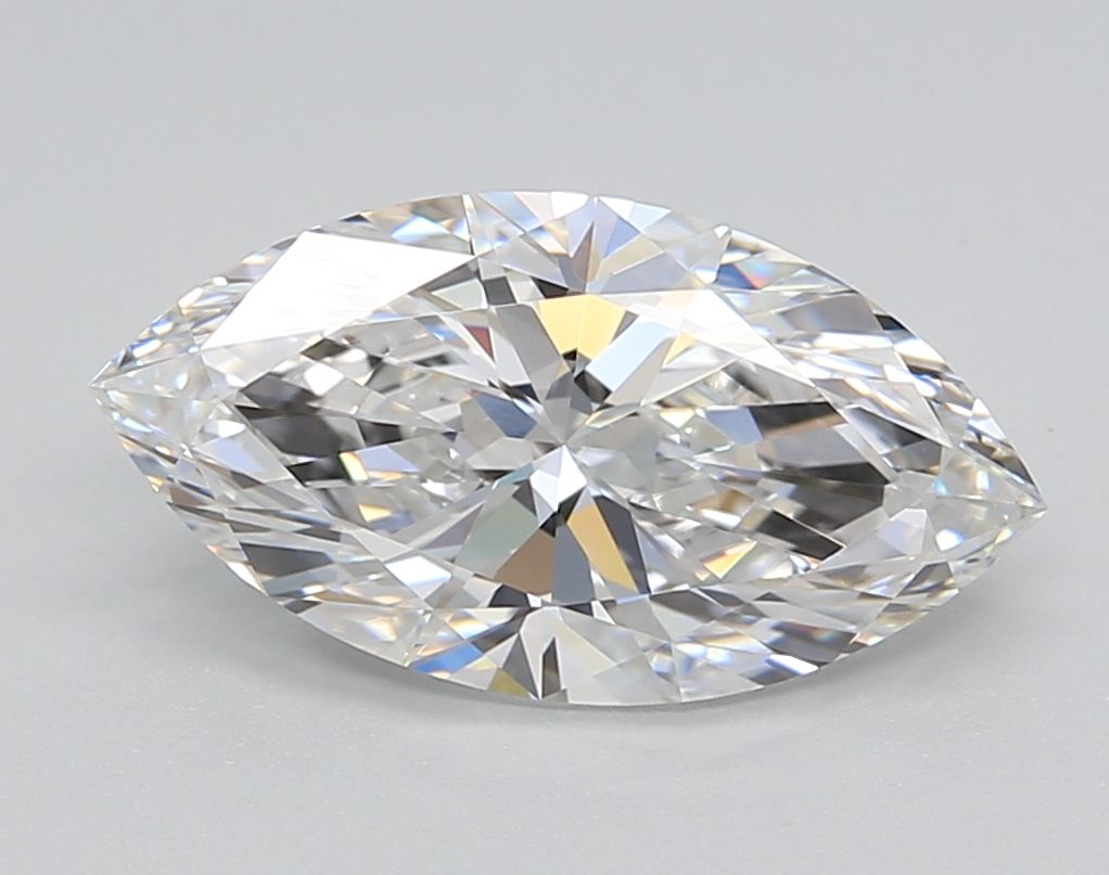 Lab-Grown Marquise Diamond - 2.51 Carats, E Color, VVS2 Clarity - Certified by GIA - Report Number: 6522225484