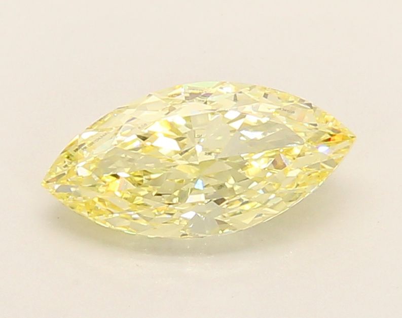 Lab-Grown Marquise Diamond - 1.1 Carats, Fancy Yellow Color, VS1 Clarity - Certified by IGI - Report Number: LG670434658