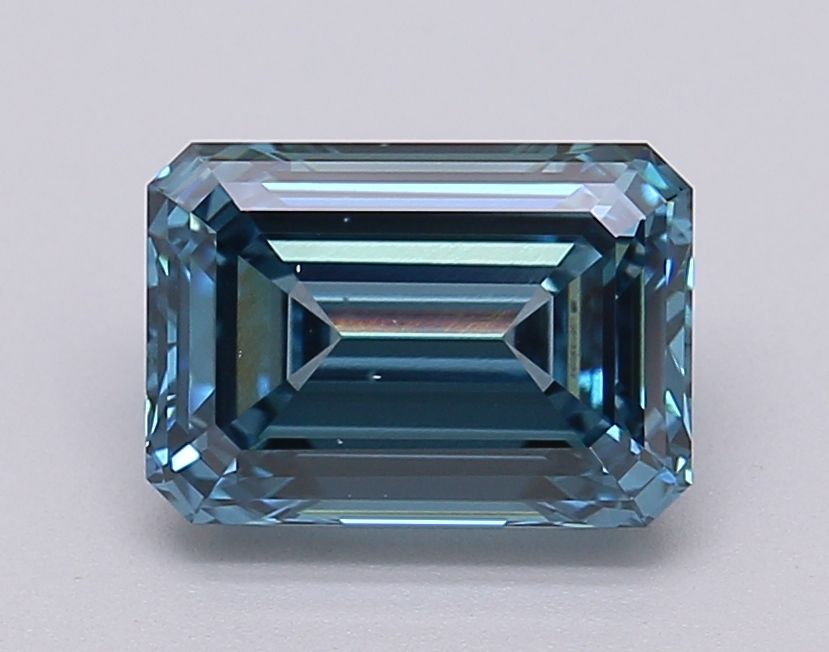 Lab-Grown Emerald Diamond - 1.51 Carats, Fancy Vivid Blue Color, VS2 Clarity - Certified by IGI - Report Number: LG611390182