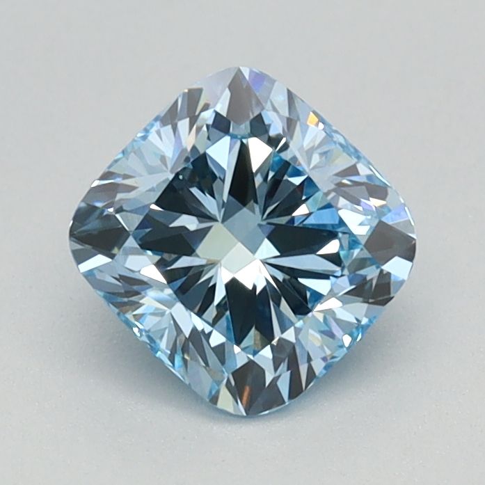 Lab-Grown Cushion Diamond - 0.79 Carats, Fancy Intense Blue Color, VVS2 Clarity - Certified by IGI - Report Number: LG626424805