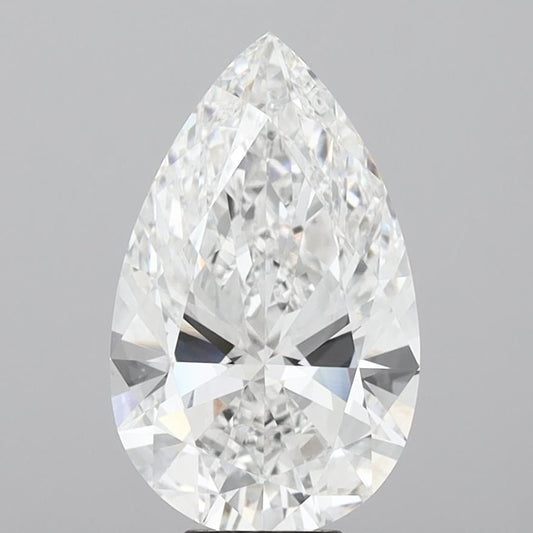 Lab-Grown Pear Diamond - 7.01 Carats, F Color, VVS2 Clarity - Certified by IGI - Report Number: LG685595834
