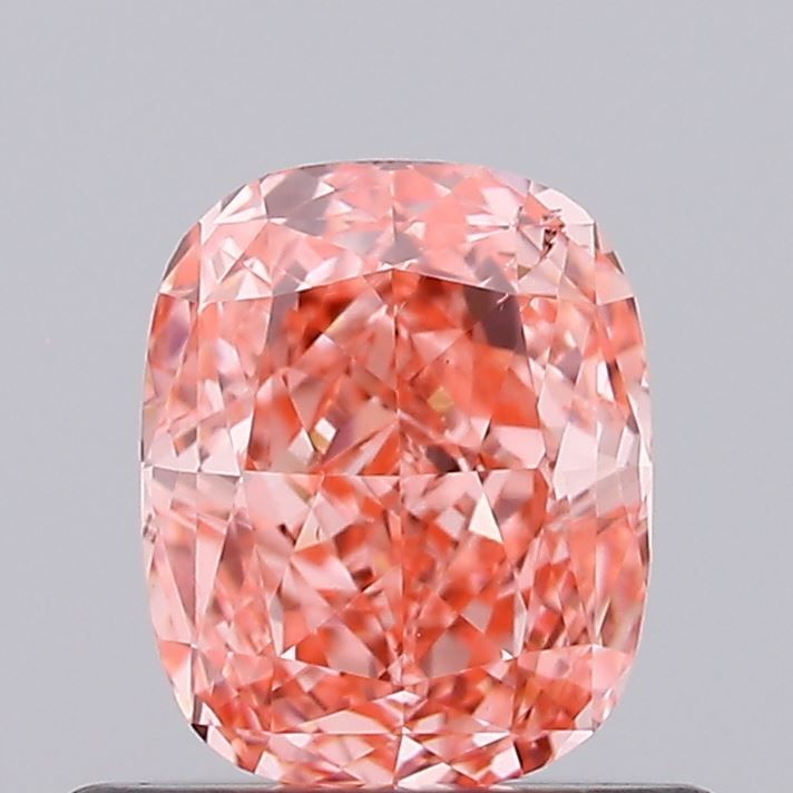 Lab-Grown Cushion Diamond - 0.54 Carats, Fancy Vivid Pink Color, VS2 Clarity - Certified by IGI - Report Number: LG633404215