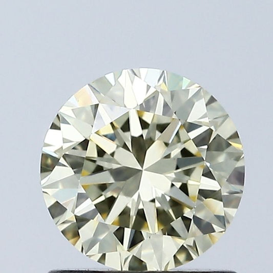 Lab-Grown Round Diamond - 1.02 Carats, Fancy Yellow Color, VS1 Clarity - Certified by IGI - Report Number: LG671433215