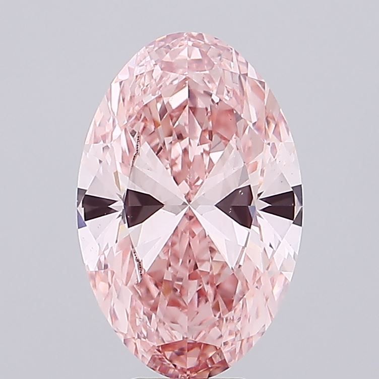 Lab-Grown Oval Diamond - 8.03 Carats, Fancy Vivid Pink Color, VS1 Clarity - Certified by IGI - Report Number: LG678501359