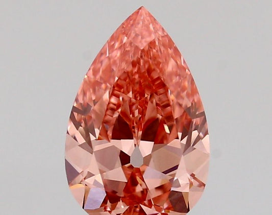Lab-Grown Pear Diamond - 1.51 Carats, Fancy Vivid Pink Color, VVS2 Clarity - Certified by IGI - Report Number: LG689535984