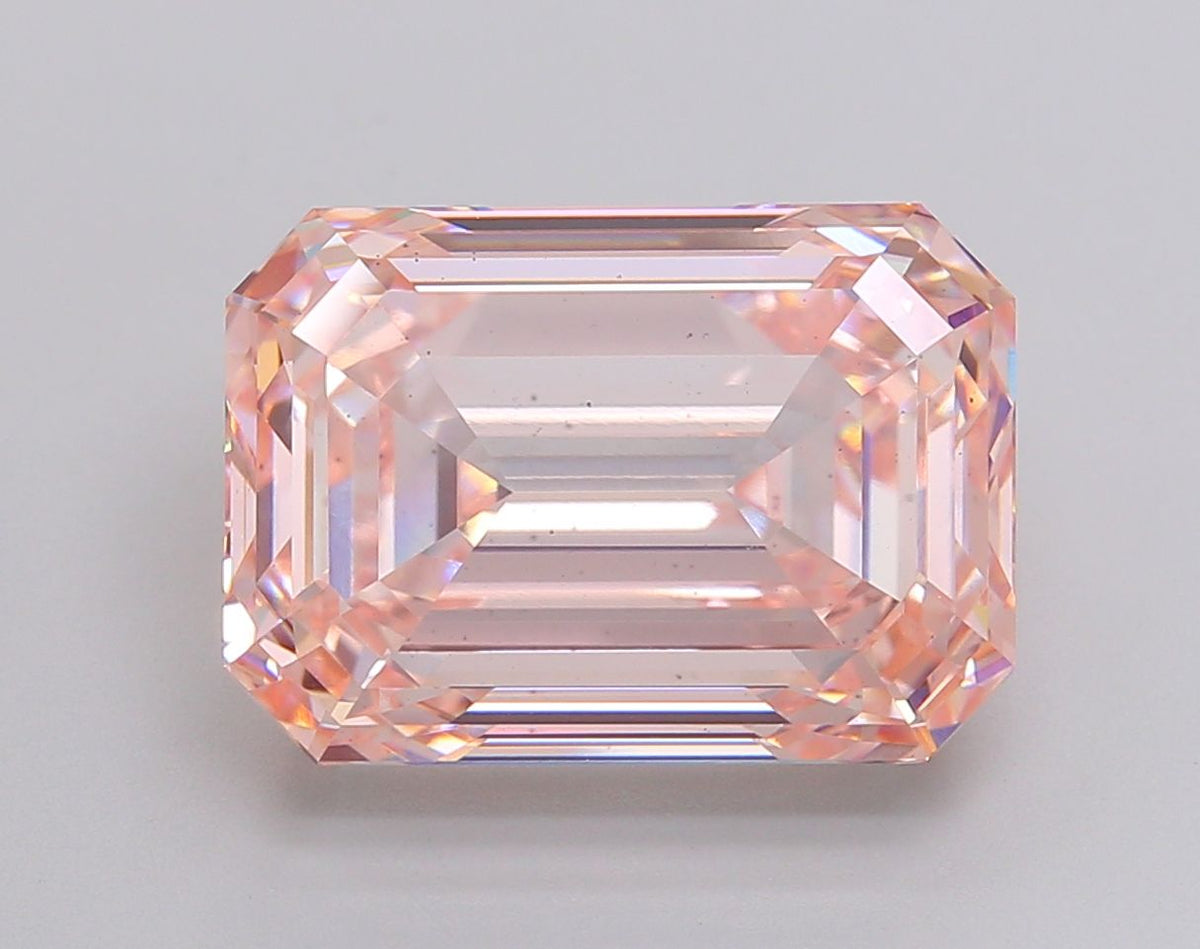 Lab-Grown Emerald Diamond - 8.53 Carats, Fancy Intense Pink Color, VS2 Clarity - Certified by IGI - Report Number: 629430345