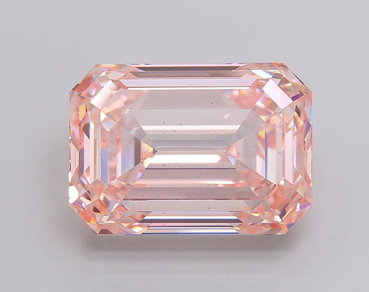 Lab-Grown Emerald Diamond - 8.53 Carats, Fancy Intense Pink Color, VS2 Clarity - Certified by IGI - Report Number: 629430345