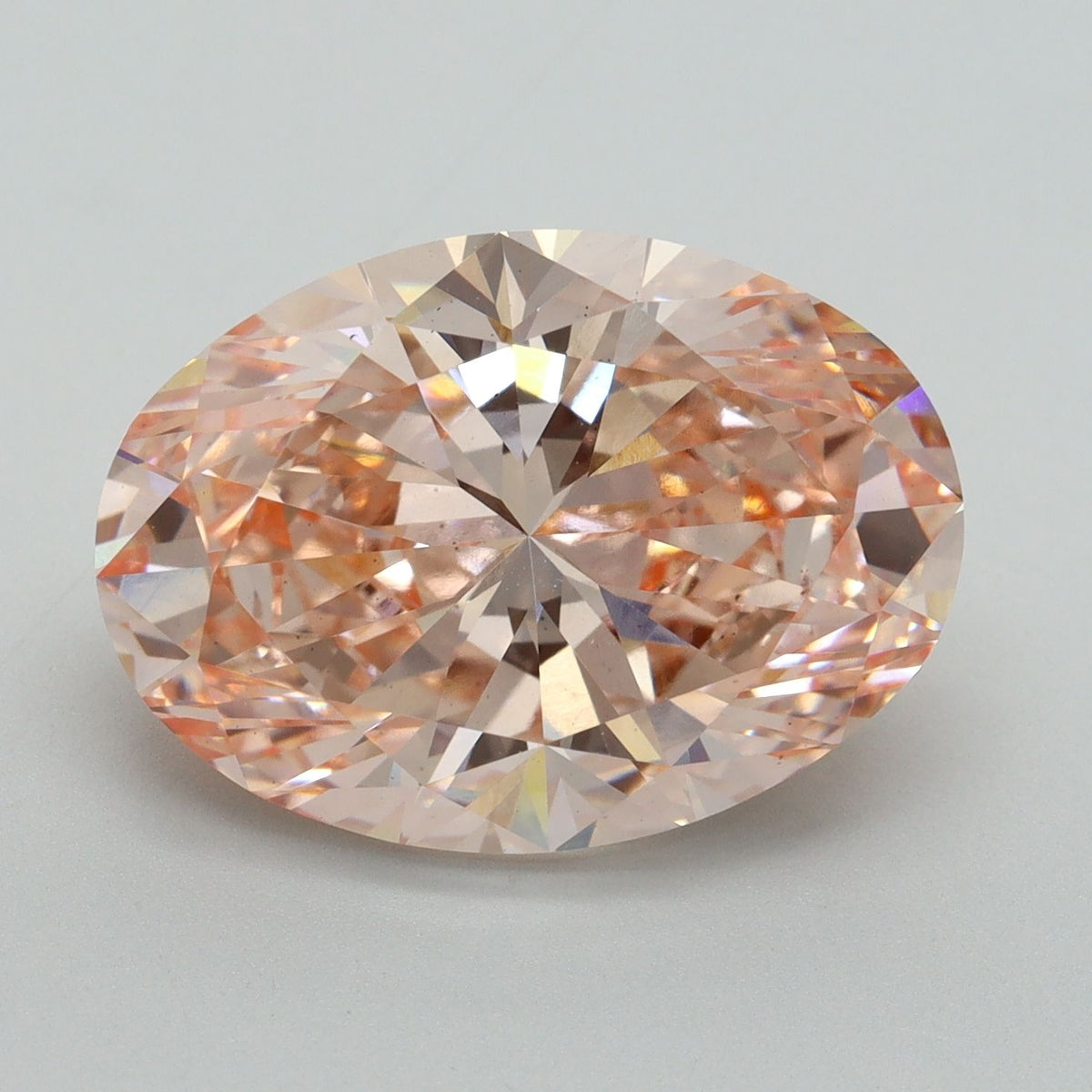 Lab-Grown Oval Diamond - 8.02 Carats, Fancy Intense Pink Color, VS1 Clarity - Certified by IGI - Report Number: LG616408316