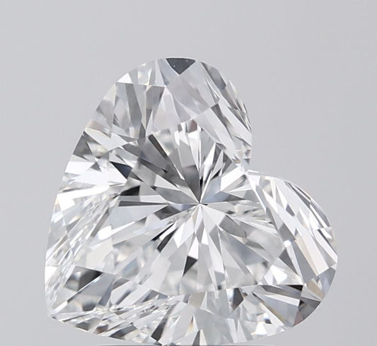 Lab-Grown Heart Diamond - 3.06 Carats, D Color, VVS2 Clarity - Certified by IGI - Report Number: LG713529338
