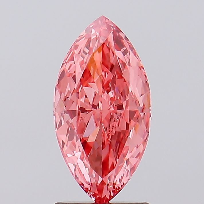 Lab-Grown Marquise Diamond - 2.0 Carats, Fancy Vivid Pink Color, VS1 Clarity - Certified by IGI - Report Number: LG644422538