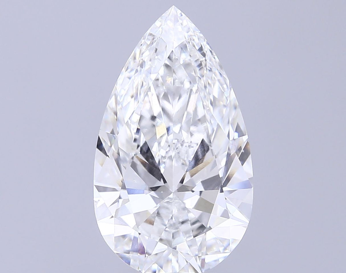 Lab-Grown Pear Diamond - 6.02 Carats, F Color, VS2 Clarity - Certified by IGI - Report Number: LG680570992