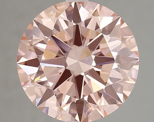Lab-Grown Round Diamond - 4.02 Carats, Fancy Vivid Pink Color, VS1 Clarity - Certified by IGI - Report Number: LG689537419
