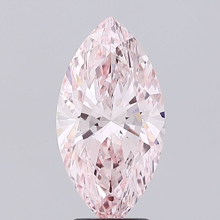 Lab-Grown Marquise Diamond - 4.0 Carats, Fancy Intense Pink Color, VS1 Clarity - Certified by IGI - Report Number: LG683535237