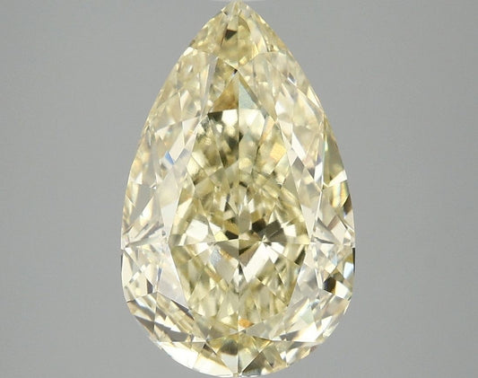 Lab-Grown Pear Diamond - 4.05 Carats, Fancy Intense Yellow Color, VS1 Clarity - Certified by IGI - Report Number: LG687583307