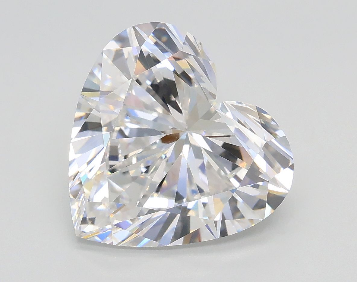Lab-Grown Heart Diamond - 3.52 Carats, E Color, VVS2 Clarity - Certified by GIA - Report Number: 2517136833