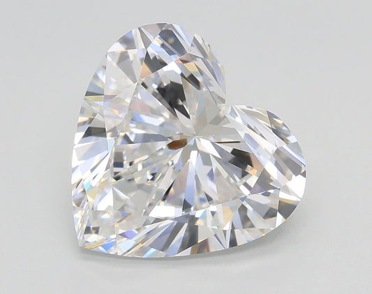 Lab-Grown Heart Diamond - 3.52 Carats, E Color, VVS2 Clarity - Certified by GIA - Report Number: 2517136833