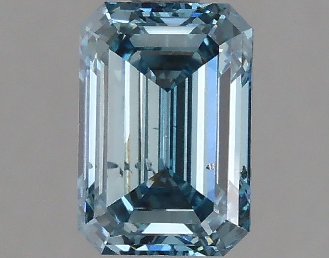 Lab-Grown Emerald Diamond - 1.4 Carats, Fancy Vivid Blue Color, SI1 Clarity - Certified by IGI - Report Number: LG626420658