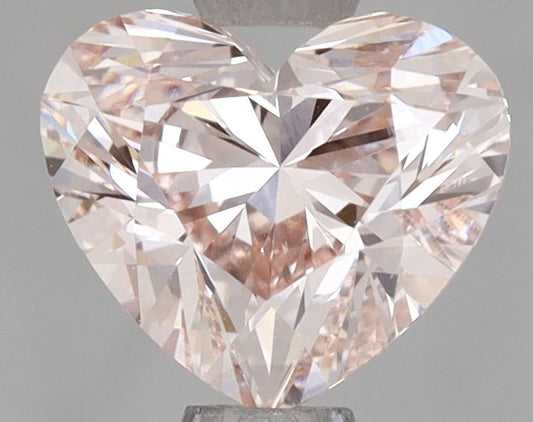 Lab-Grown Heart Diamond - 1.1 Carats, Fancy Pink Color, VVS2 Clarity - Certified by IGI - Report Number: LG645409510