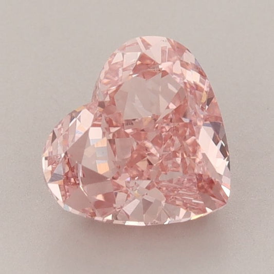 Lab-Grown Heart Diamond - 1.52 Carats, Fancy Vivid Pink Color, VVS2 Clarity - Certified by IGI - Report Number: LG647421848