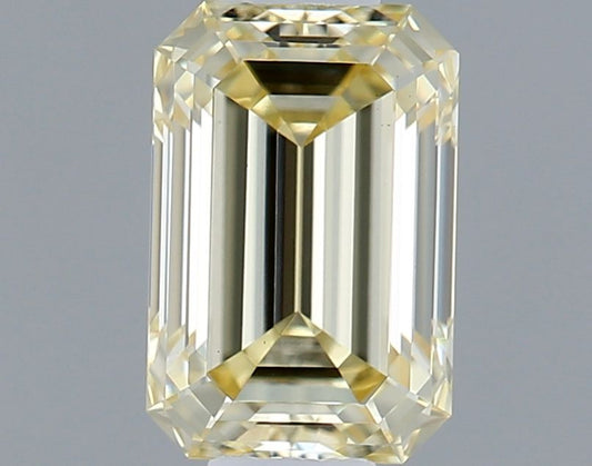 Lab-Grown Emerald Diamond - 0.55 Carats, Fancy Intense Yellow Color, VS1 Clarity - Certified by IGI - Report Number: LG637438859