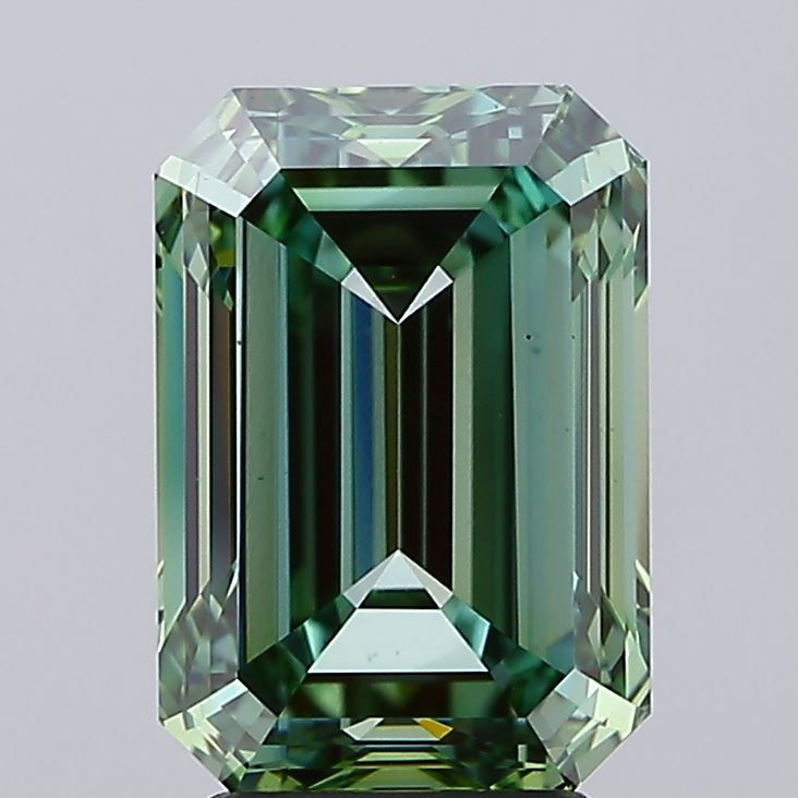 Lab-Grown Emerald Diamond - 4.0 Carats, Fancy Vivid Green Color, VS1 Clarity - Certified by IGI - Report Number: LG632456432