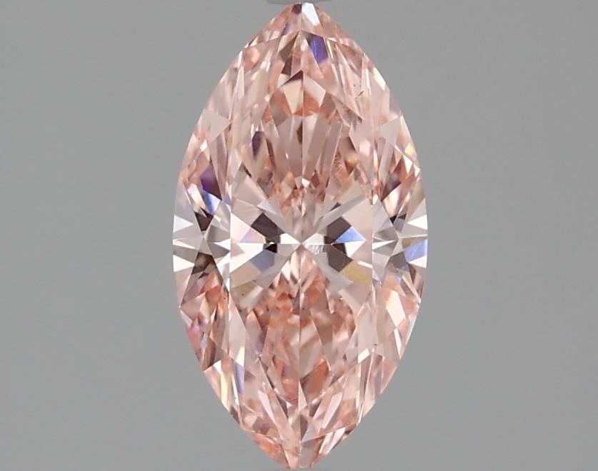 Lab-Grown Marquise Diamond - 1.01 Carats, Fancy Intense Pink Color, VS1 Clarity - Certified by IGI - Report Number: LG584354661