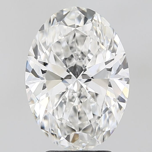 Lab-Grown Oval Diamond - 4.0 Carats, F Color, VVS2 Clarity - Certified by IGI - Report Number: LG687584578