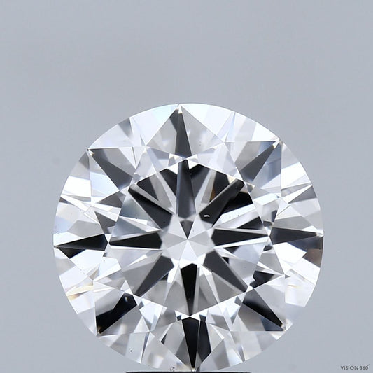 Lab-Grown Round Diamond - 7.02 Carats, F Color, VS1 Clarity - Certified by IGI - Report Number: LG681555265