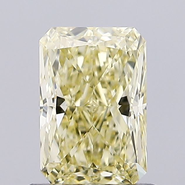 Lab-Grown Radiant Diamond - 1.01 Carats, Fancy Yellow Color, VVS2 Clarity - Certified by IGI - Report Number: LG654492760