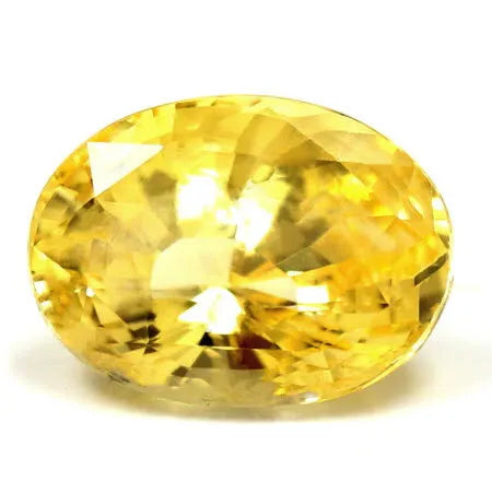 6.13ct Oval Natural Sapphire (Colour Yellow, Clarity Slightly Included, Cut Faceted)