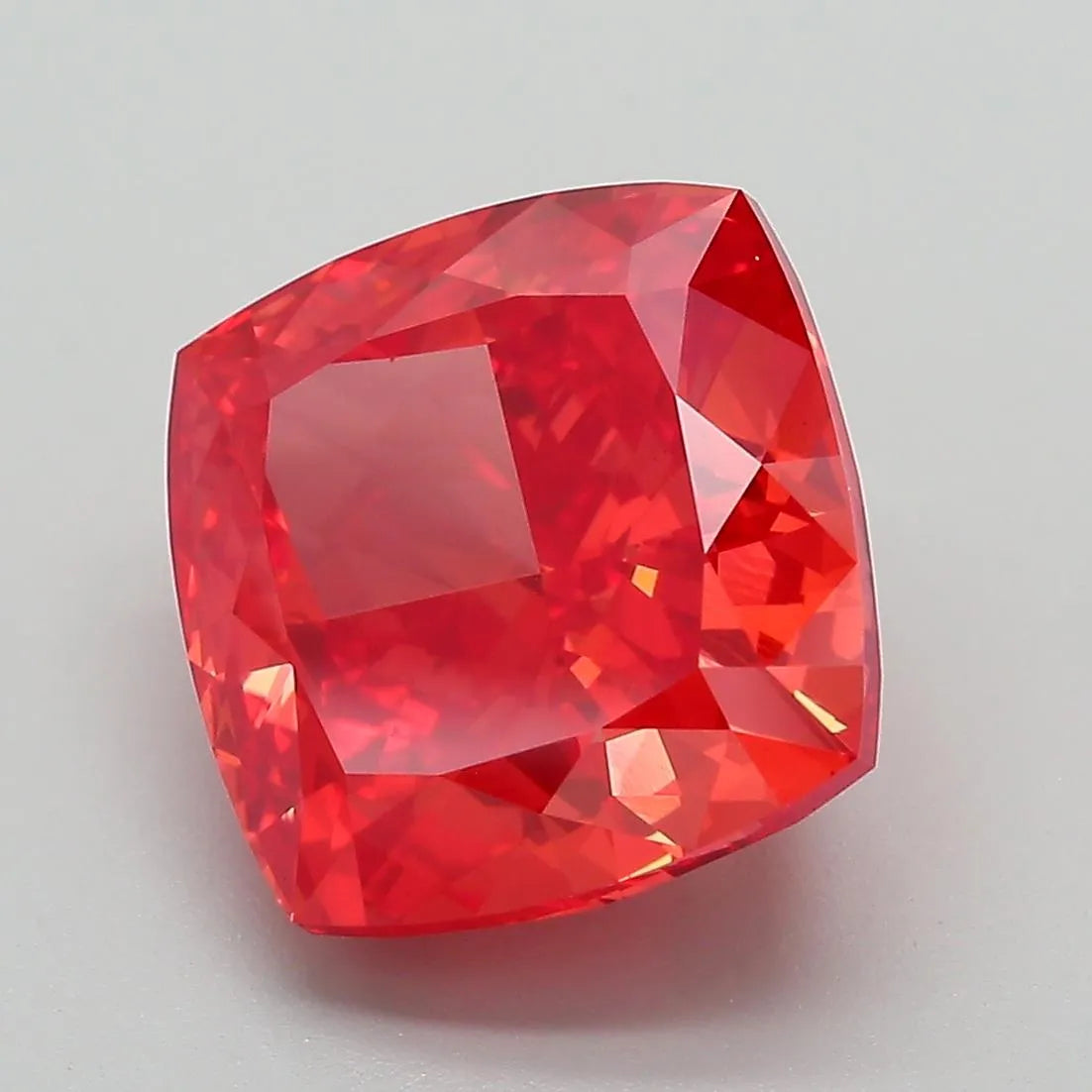 6.21ct Cushion modified Lab Grown Diamond (Colour Fancy Vivid Red, Clarity VS1, IGI Certified)