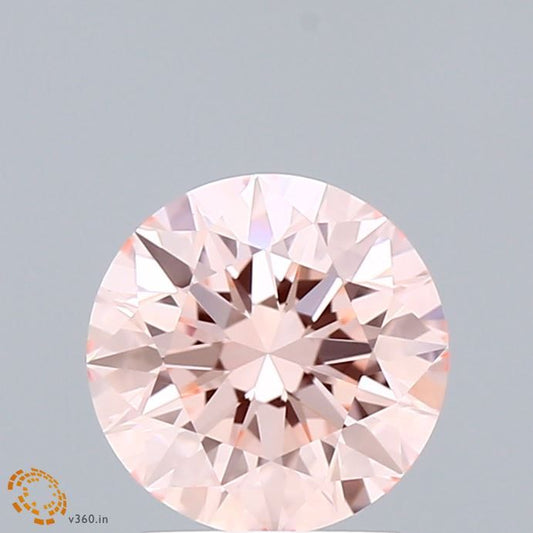 Lab-Grown Round Diamond - 1.51 Carats, Fancy Intense Pink Color, VVS2 Clarity - Certified by IGI - Report Number: LG663412733