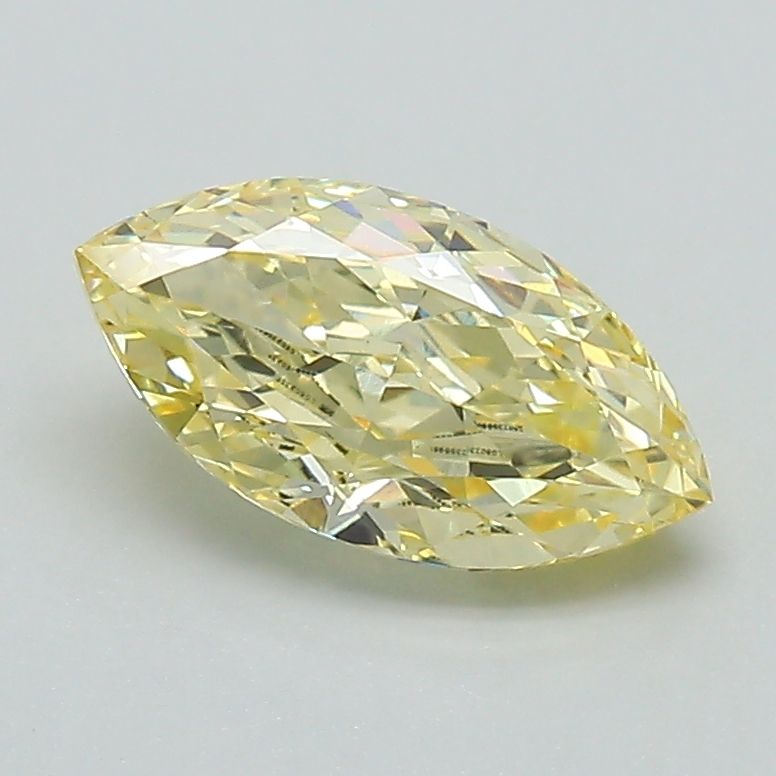 Lab-Grown Marquise Diamond - 1.17 Carats, Fancy Intense Yellow Color, VS2 Clarity - Certified by IGI - Report Number: LG602356961