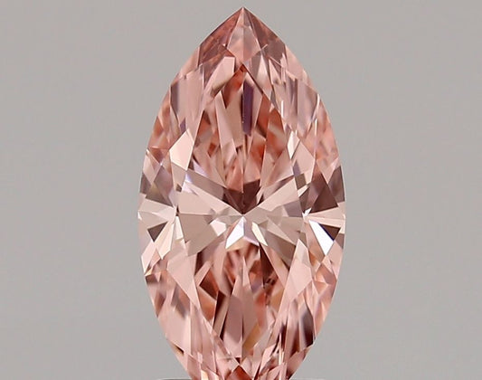 Lab-Grown Marquise Diamond - 1.45 Carats, Fancy Vivid Pink Color, VVS2 Clarity - Certified by IGI - Report Number: LG669450284