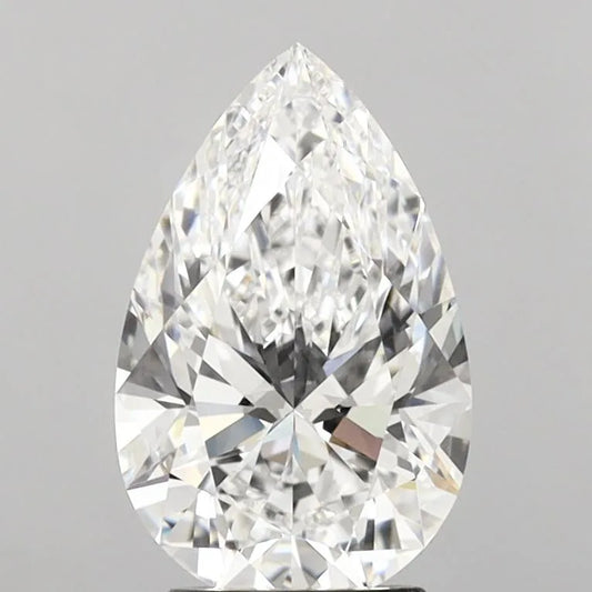 3,20 ct birnenförmiger, im Labor gezüchteter Diamant (Farbe D, Reinheit VVS2, IGI-zertifiziert)