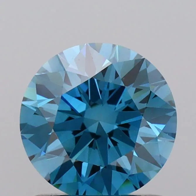 1.08ct Round Lab Grown Diamond (Colour Fancy Vivid Blue, Clarity VS1, Cut ID, IGI Certified)