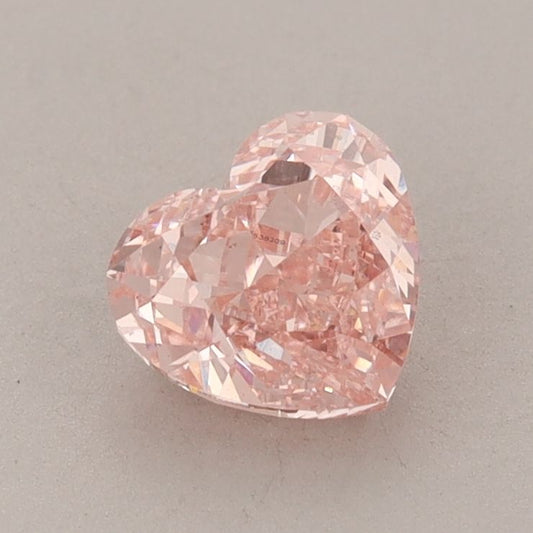 Lab-Grown Heart Diamond - 1.08 Carats, Fancy Intense Pink Color, VS1 Clarity - Certified by IGI - Report Number: LG677536209