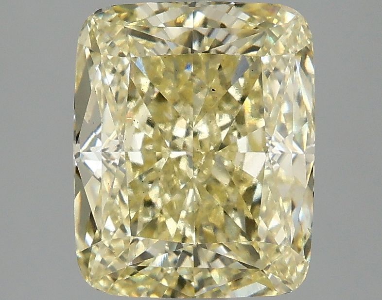 Lab-Grown Cushion Diamond - 3.04 Carats, Fancy Intense Yellow Color, VS2 Clarity - Certified by IGI - Report Number: LG687524462