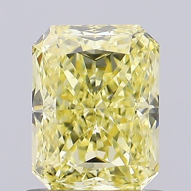 Lab-Grown Radiant Diamond - 0.86 Carats, Fancy Intense Yellow Color, SI1 Clarity - Certified by IGI - Report Number: LG620442828