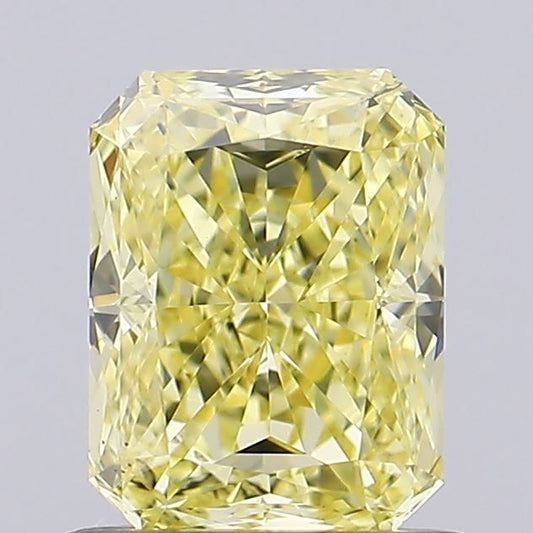 Lab-Grown Radiant Diamond - 0.86 Carats, Fancy Intense Yellow Color, SI1 Clarity - Certified by IGI - Report Number: LG620442828