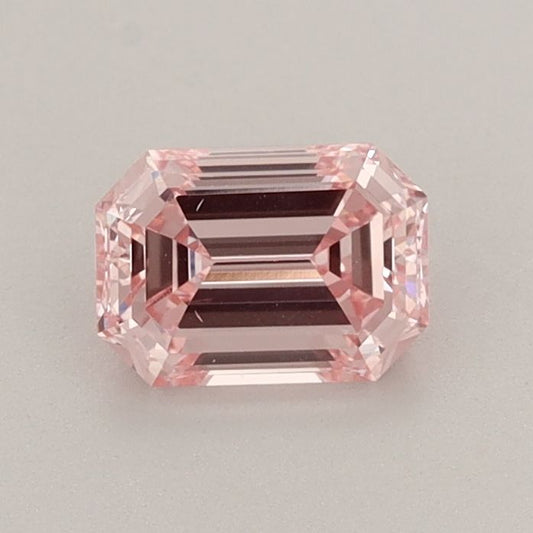 Lab-Grown Emerald Diamond - 0.69 Carats, Fancy Intense Pink Color, VS2 Clarity - Certified by IGI - Report Number: LG640442434