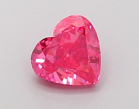 Lab-Grown Heart Diamond - 1.03 Carats, Fancy Vivid Pink Color, VS1 Clarity - Certified by IGI - Report Number: LG680546354