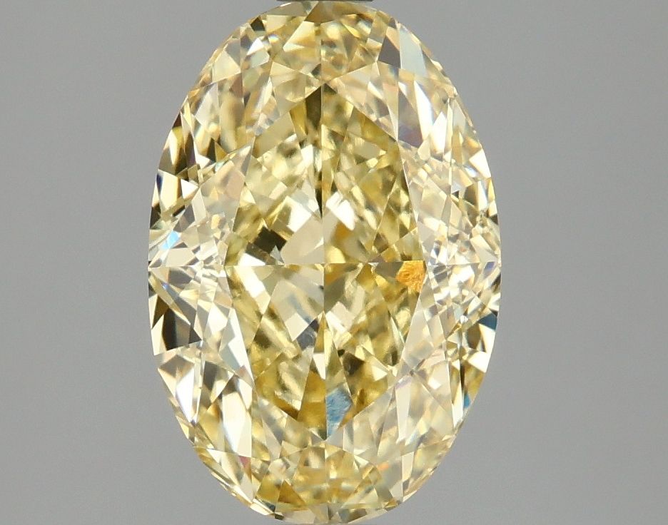 Lab-Grown Oval Diamond - 3.07 Carats, Fancy Intense Yellow Color, VVS2 Clarity - Certified by IGI - Report Number: LG675548839